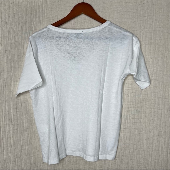 J. Crew Slub cotton scoopneck T-shirt in white AW533 size XXS - Picture 3 of 7